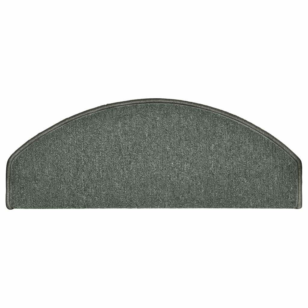 Prostirke za stepenice 30 kom 65x24x4 cm tamnozelene poluokrugle velike
