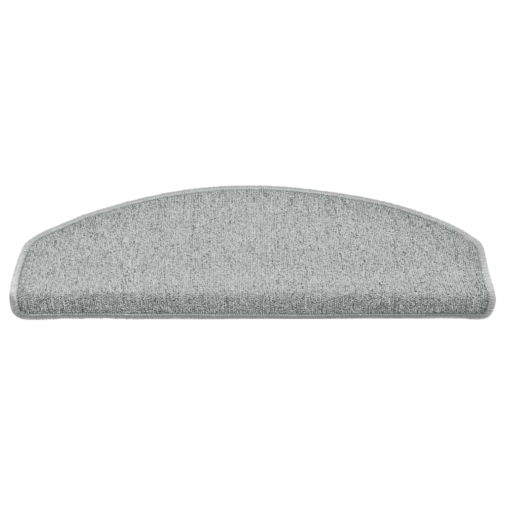 Prostirke za stepenice 30 kom 65x24x4 cm svijetlo sive poluokrugle velike