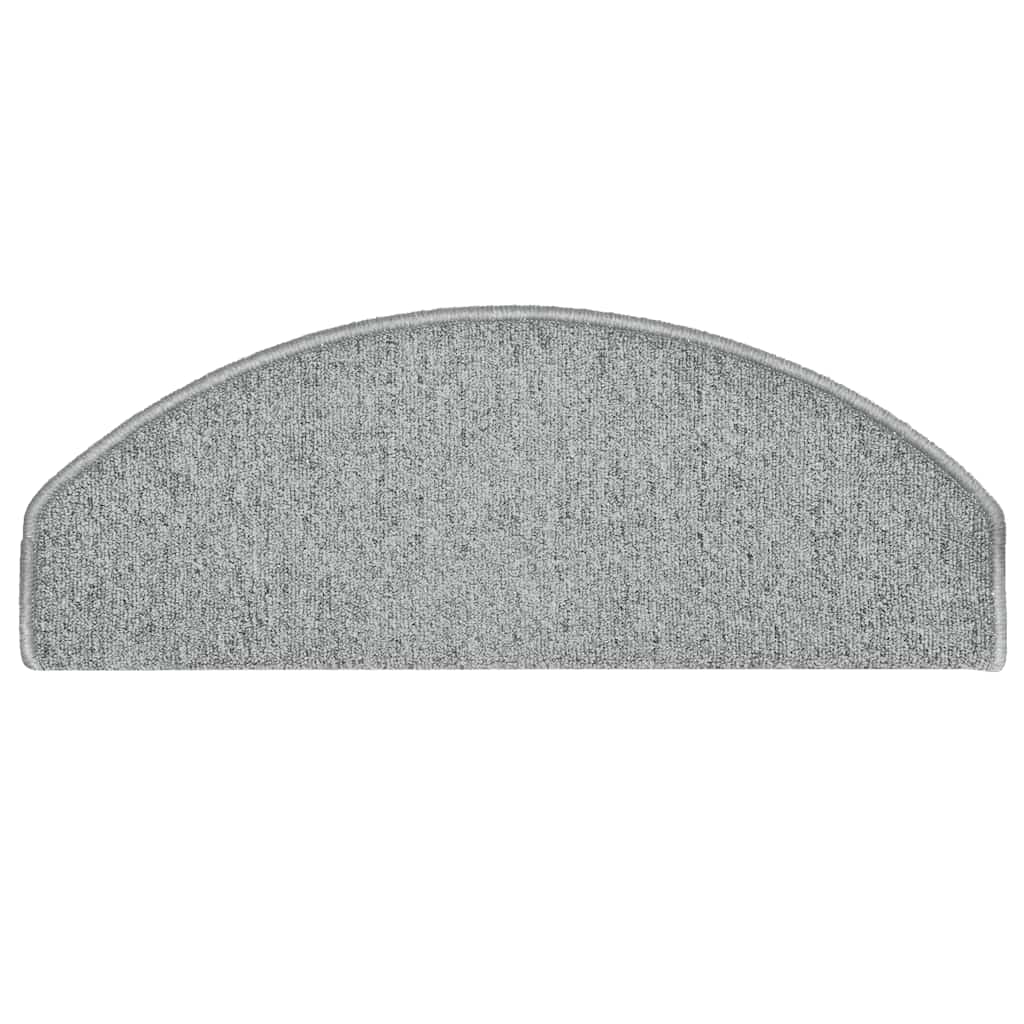 Prostirke za stepenice 30 kom 65x24x4 cm svijetlo sive poluokrugle velike