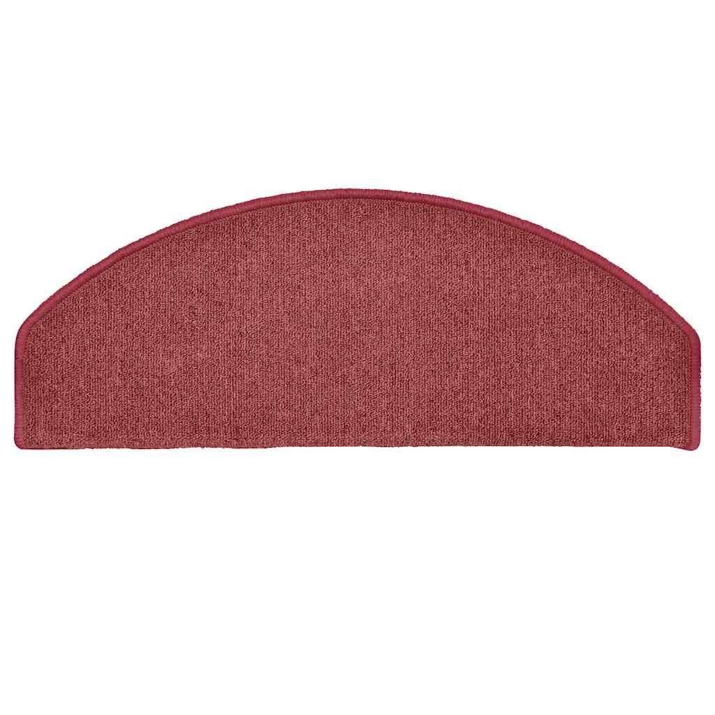 Prostirke za stepenice 30 kom 65x24x4 cm Bordo poluokrugle velike