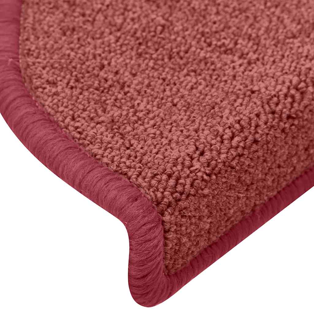 Prostirke za stepenice 30 kom 65x24x4 cm Bordo poluokrugle velike