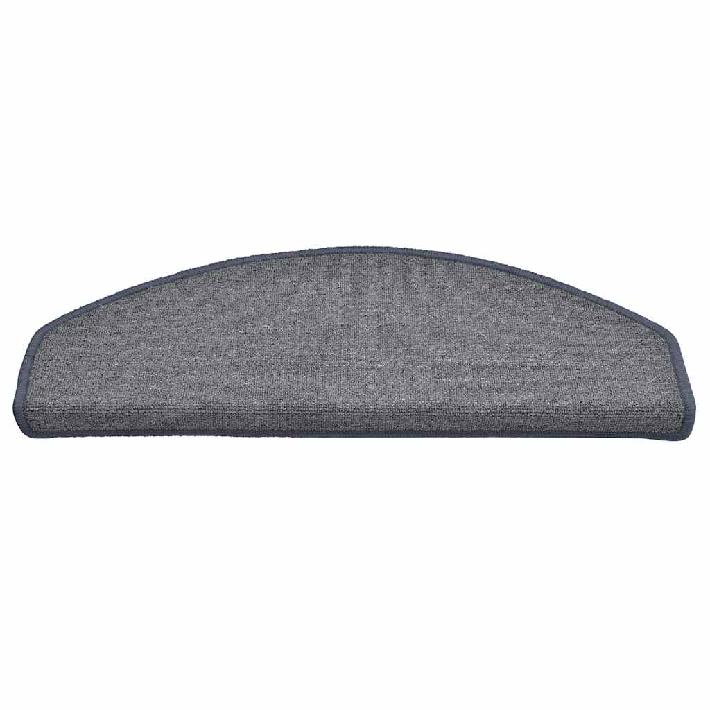 Prostirke za stepenice 30 kom 65x24x4 cm svijetlo sive i plave poluokrugle velike