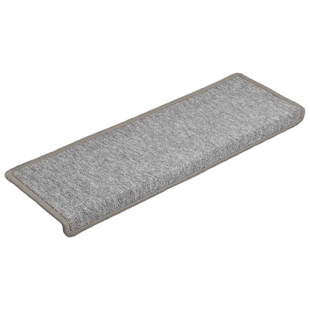 Prostirke za stepenice 30 kom 65x21x4 cm svijetlo sive pravokutne rubove