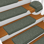 Prostirke za stepenice 30 kom 65x21x4 cm tamnozelene pravokutne rubove
