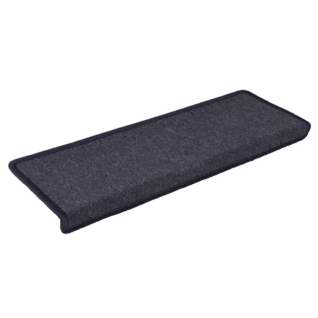Prostirke za stepenice 30 kom 65x21x4 cm tamno sive i plave pravokutne rubove