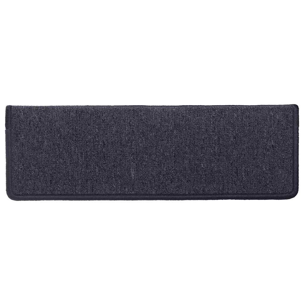 Prostirke za stepenice 30 kom 65x21x4 cm tamno sive i plave pravokutne rubove