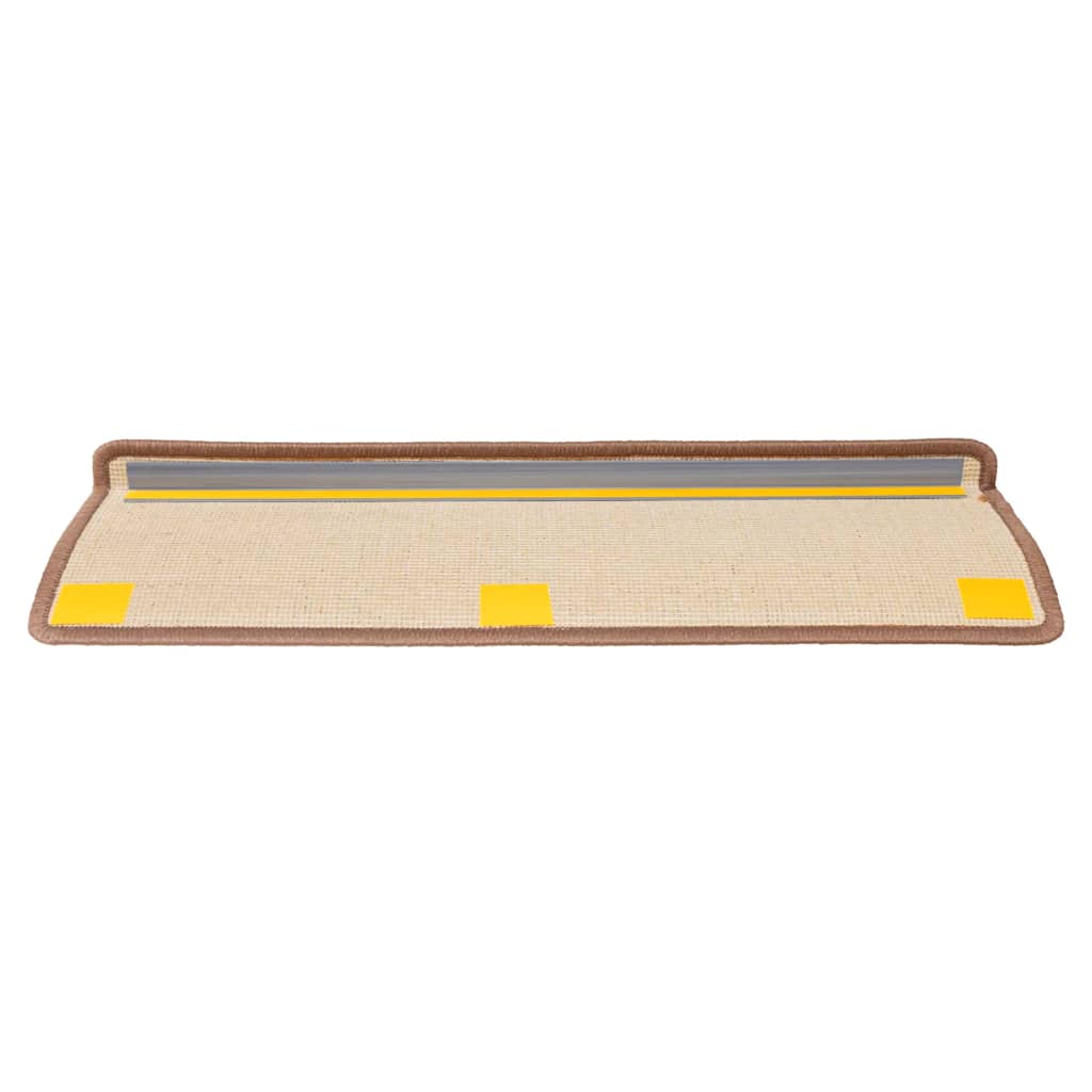 Prostirke za stepenice 30 kom 65x21x4 cm smeđe pravokutne rubove