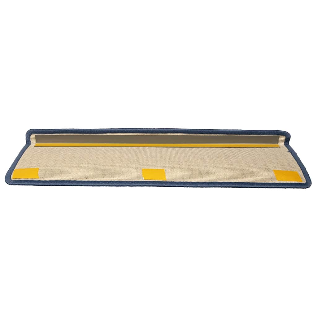 Prostirke za stepenice 30 kom 65x21x4 cm svijetlo sive i plave pravokutne rubove