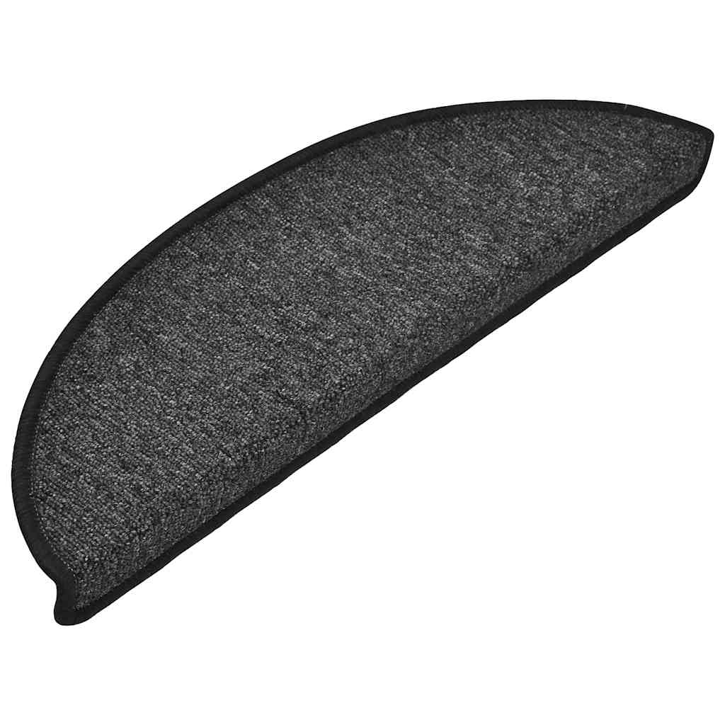 Prostirke za stepenice 20 kom 56x17x3 cm antracit poluokrugle
