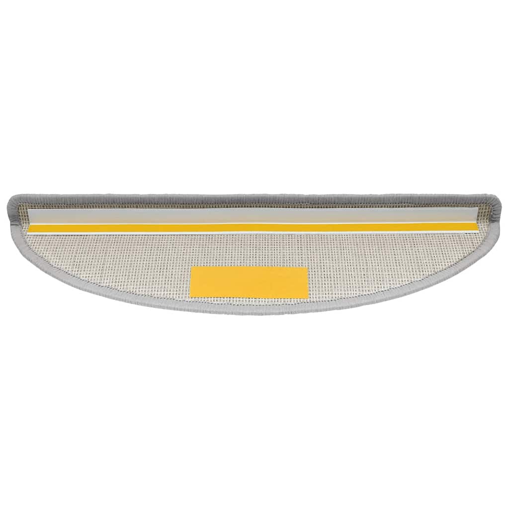 Prostirke za stepenice 20 kom 56x17x3 cm svijetlo sive poluokrugle