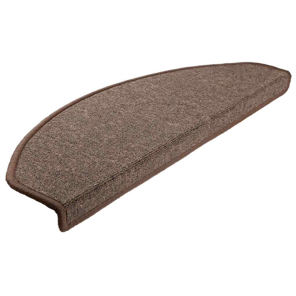 Prostirke za stepenice 20 kom 65x24x4 cm boje kave, poluokrugle, velike