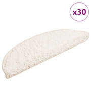 Prostirke za stepenice 30 kom 56x17x3 cm bijele poluokrugle