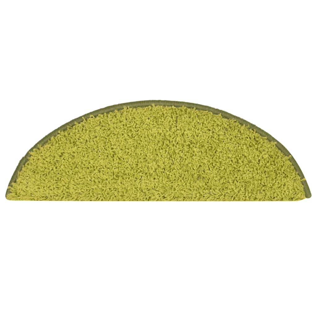 Prostirke za stepenice 30 kom 56x17x3 cm Zelene poluokrugle
