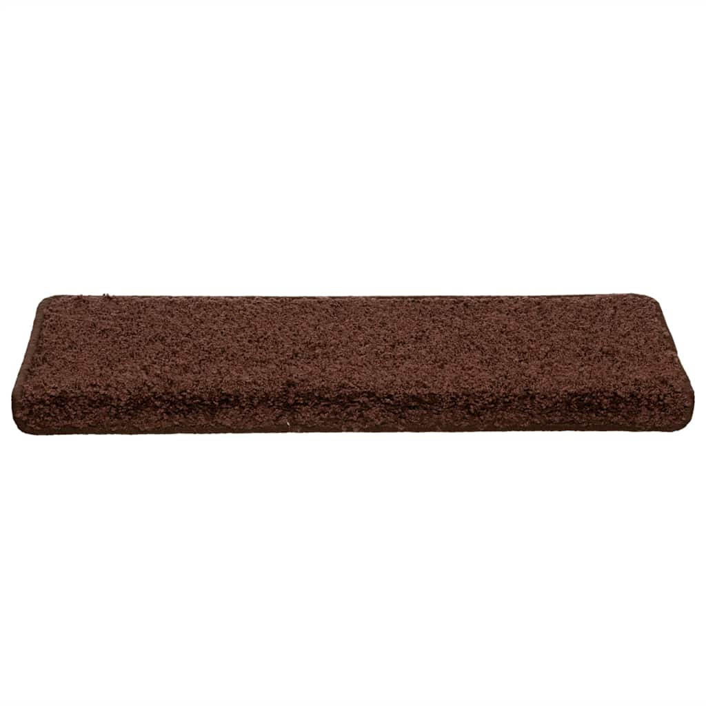 Prostirke za stepenice 30 kom 65x21x4 cm smeđe pravokutne rubove