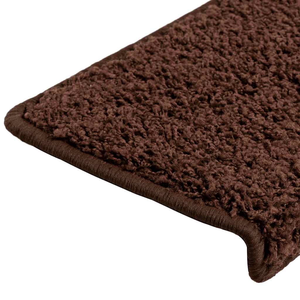 Prostirke za stepenice 30 kom 65x21x4 cm smeđe pravokutne rubove
