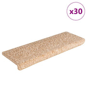 Prostirke za stepenice 30 kom 65x21x4 cm zlatne pravokutne rubove