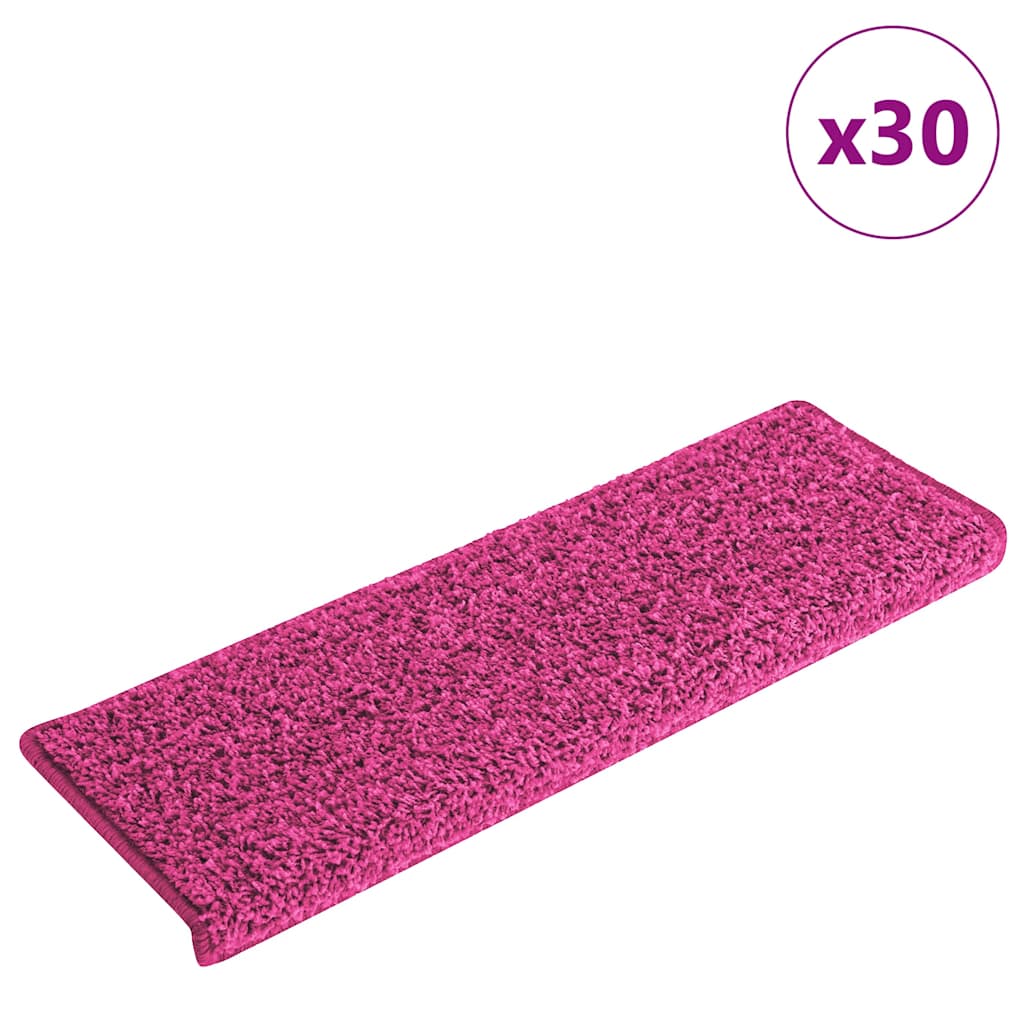 Prostirke za stepenice 30 kom 65x21x4 cm roze pravokutni rub