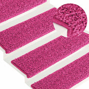 Prostirke za stepenice 30 kom 65x21x4 cm roze pravokutni rub