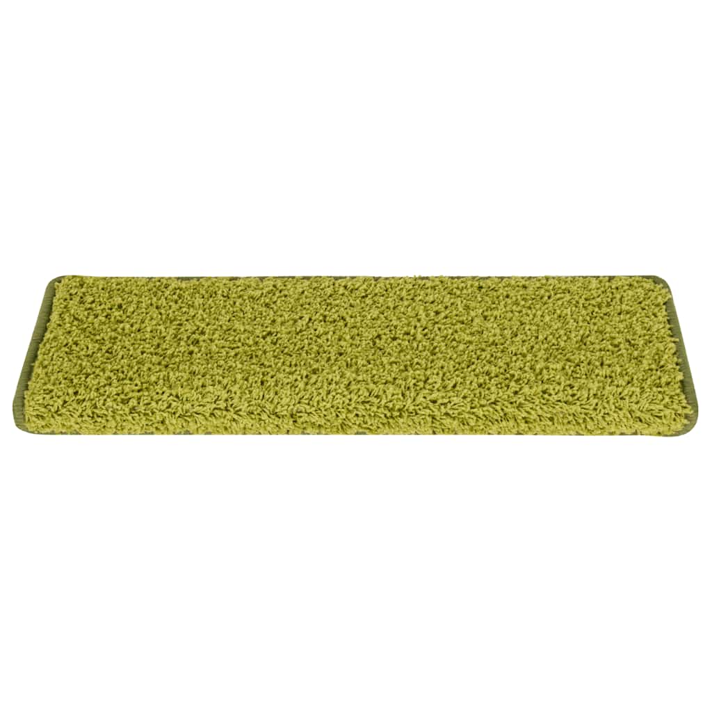Prostirke za stepenice 30 kom 65x21x4 cm Zelene s pravokutnim rubom