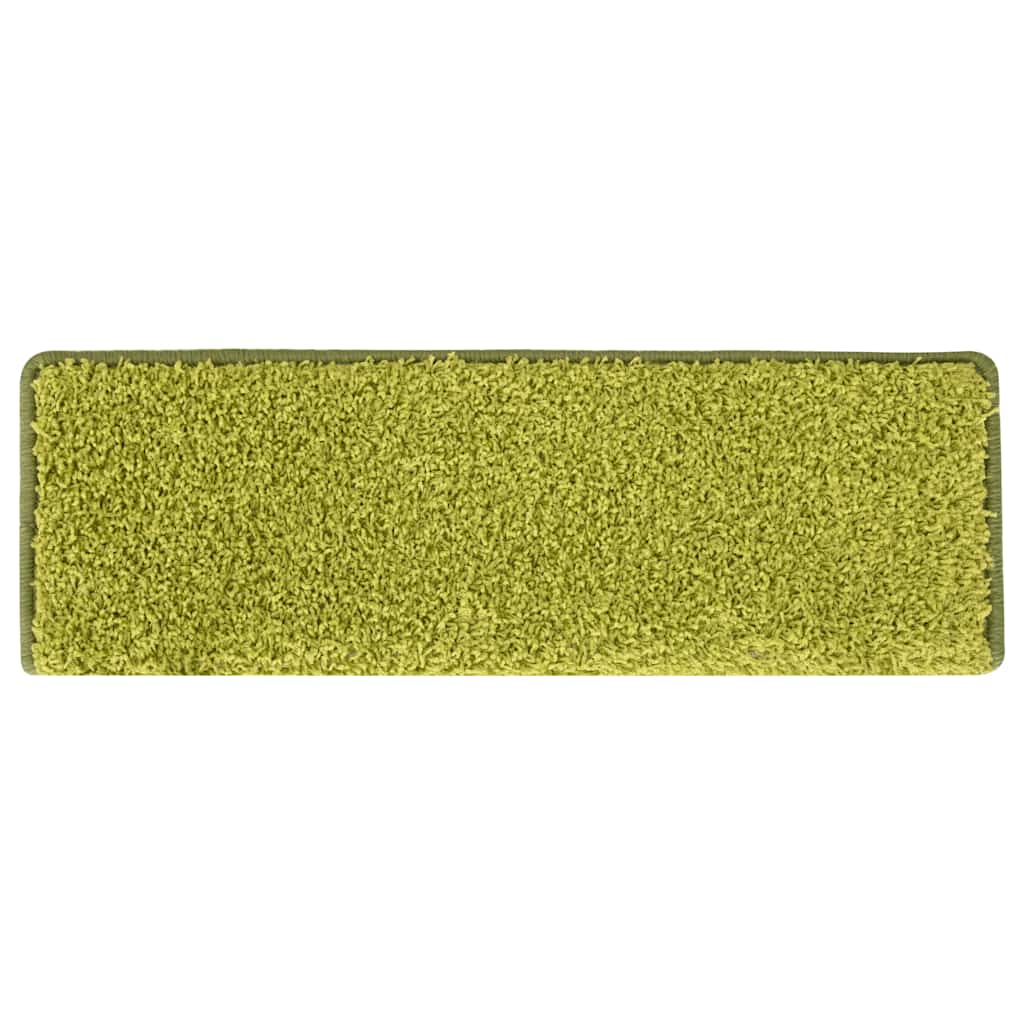 Prostirke za stepenice 30 kom 65x21x4 cm Zelene s pravokutnim rubom
