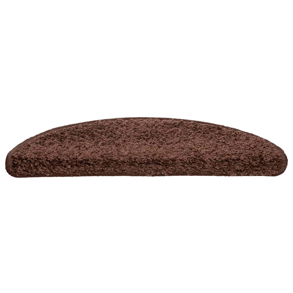 Prostirke za stepenice 20 kom 56x17x3 cm smeđe poluokrugle