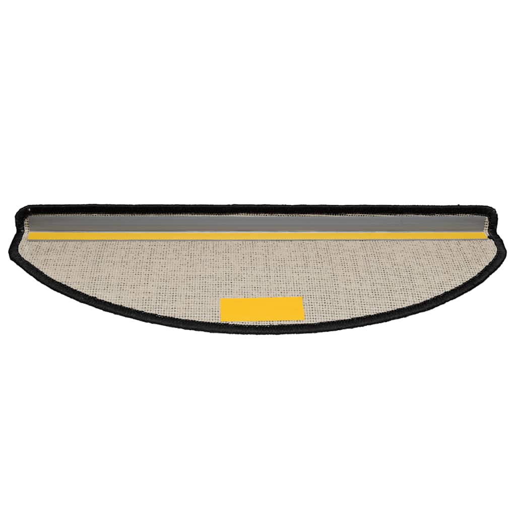 Prostirke za stepenice 20 kom 65x21x4 cm Crne poluokrugle velike