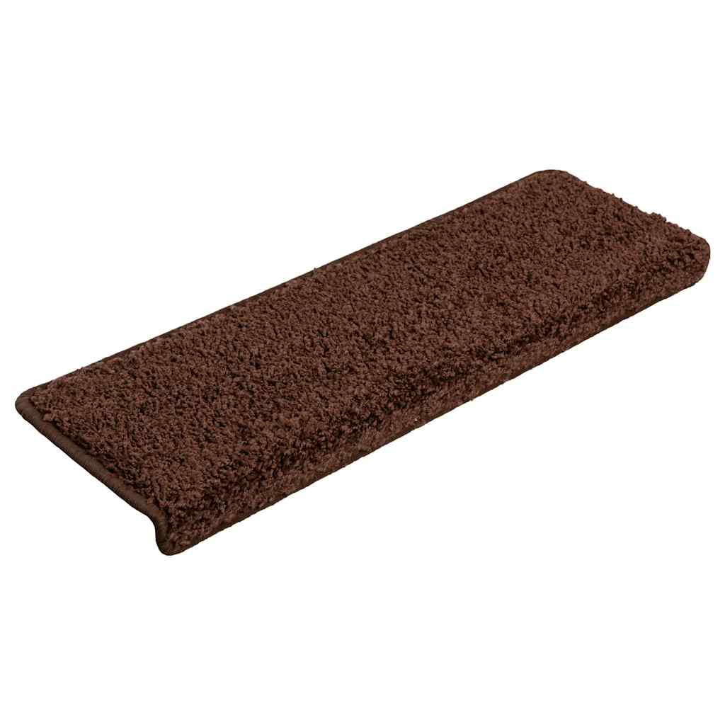Prostirke za stepenice 20 kom 65x21x4 cm smeđe pravokutne rubove