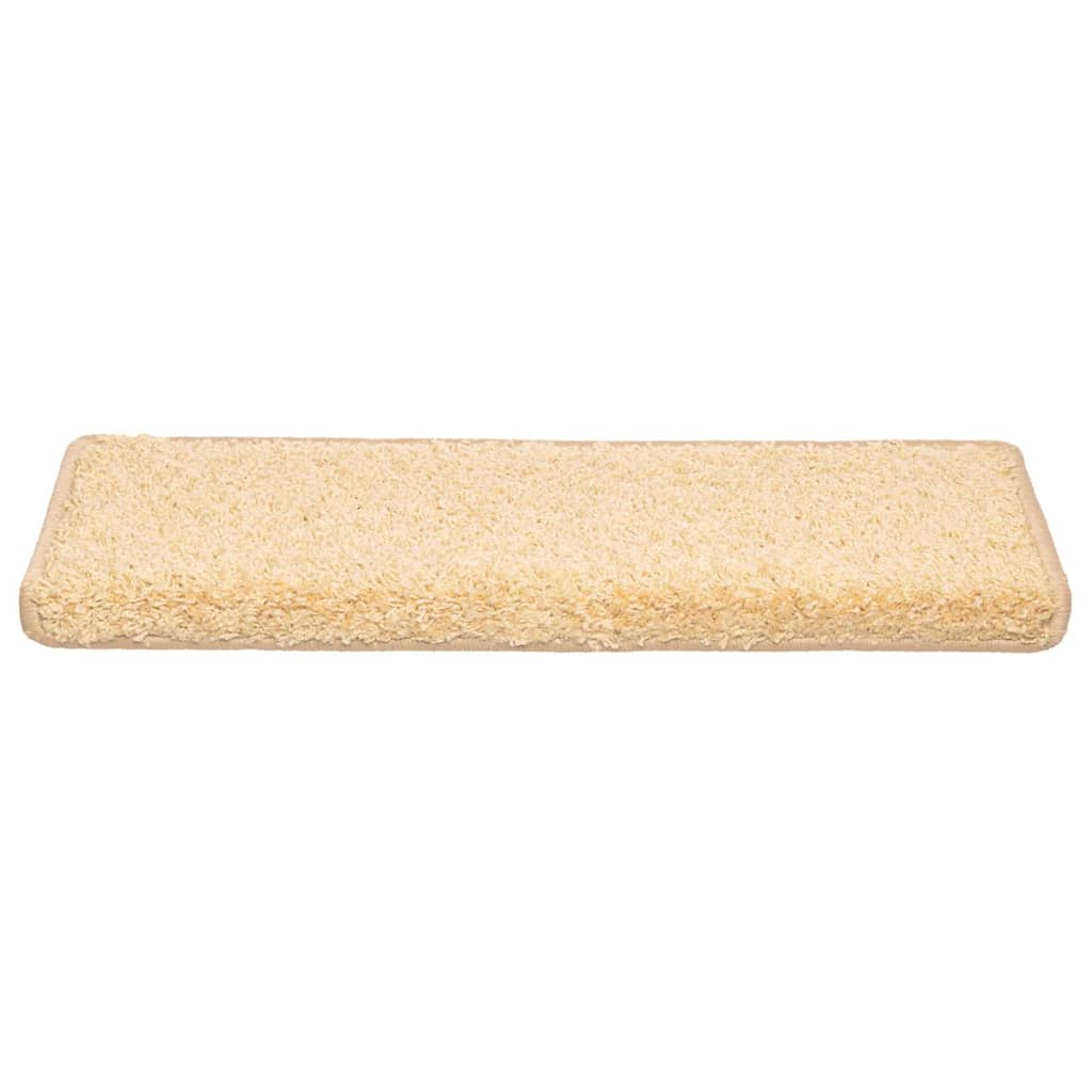 Prostirke za stepenice 20 kom 65x21x4 cm krem pravokutni rub