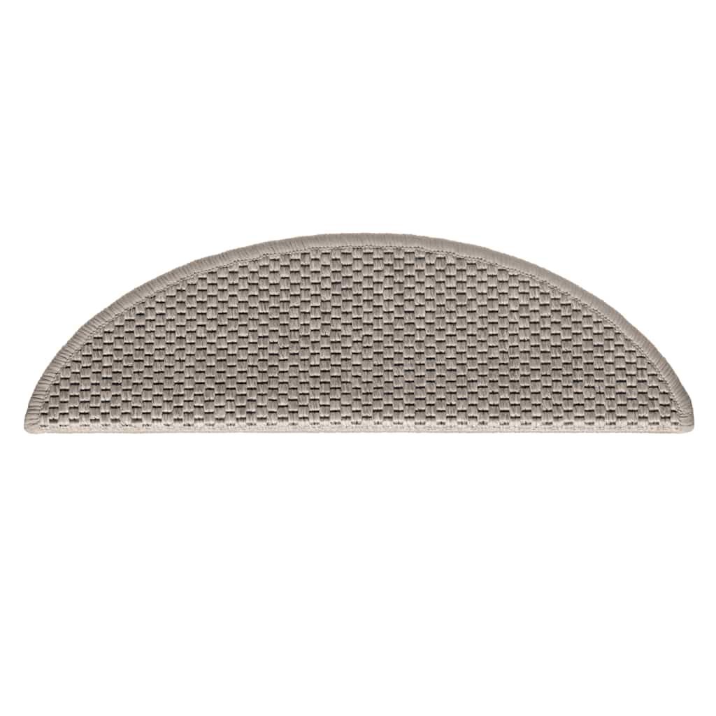 Prostirke za stepenice, samoljepljive, izgled sisala, 30 kom, 56x17x3 cm, srebrne