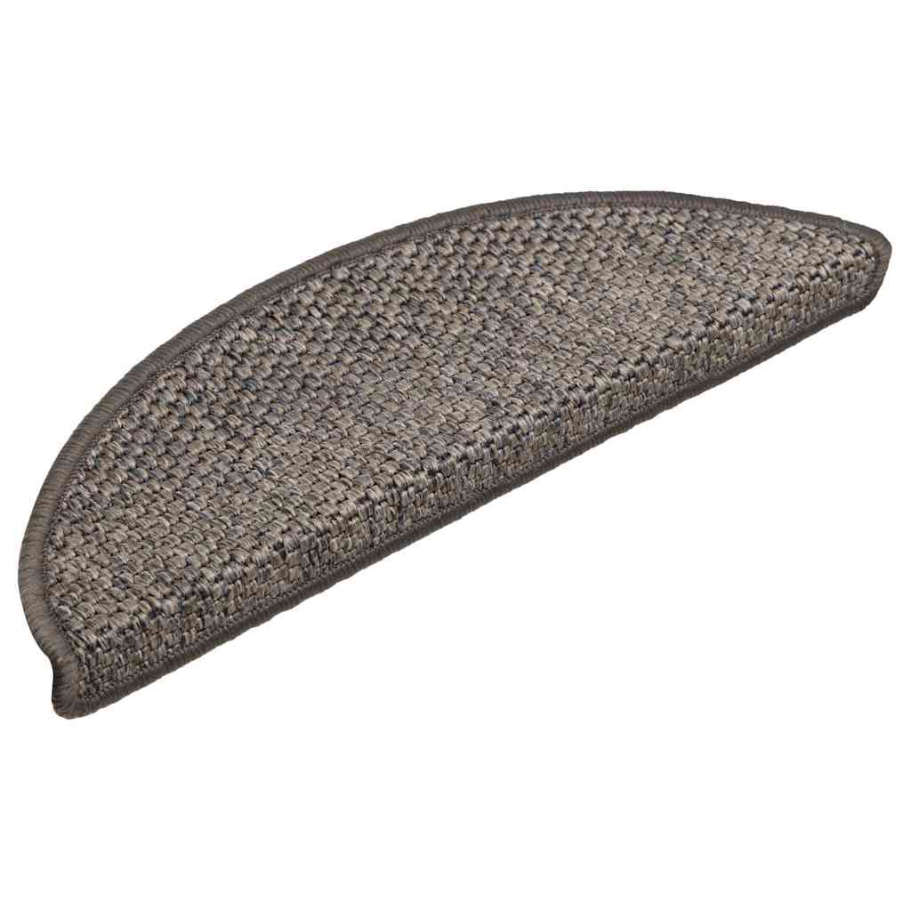 Samoljepljivi otirači za stepenice 30 kom 56x17x3 cm sivi/bež