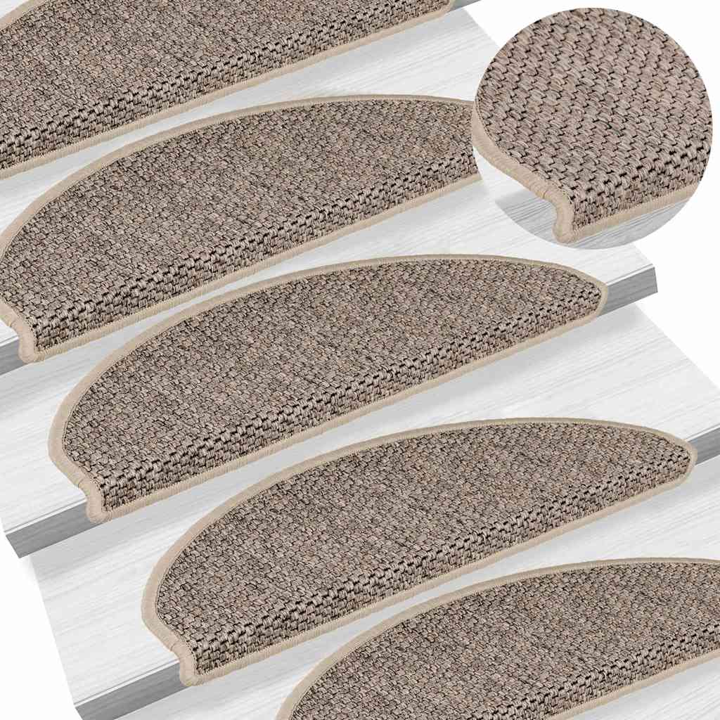 Samoljepljivi otirači za stepenice 30 kom 65x21x4 cm tamnobež