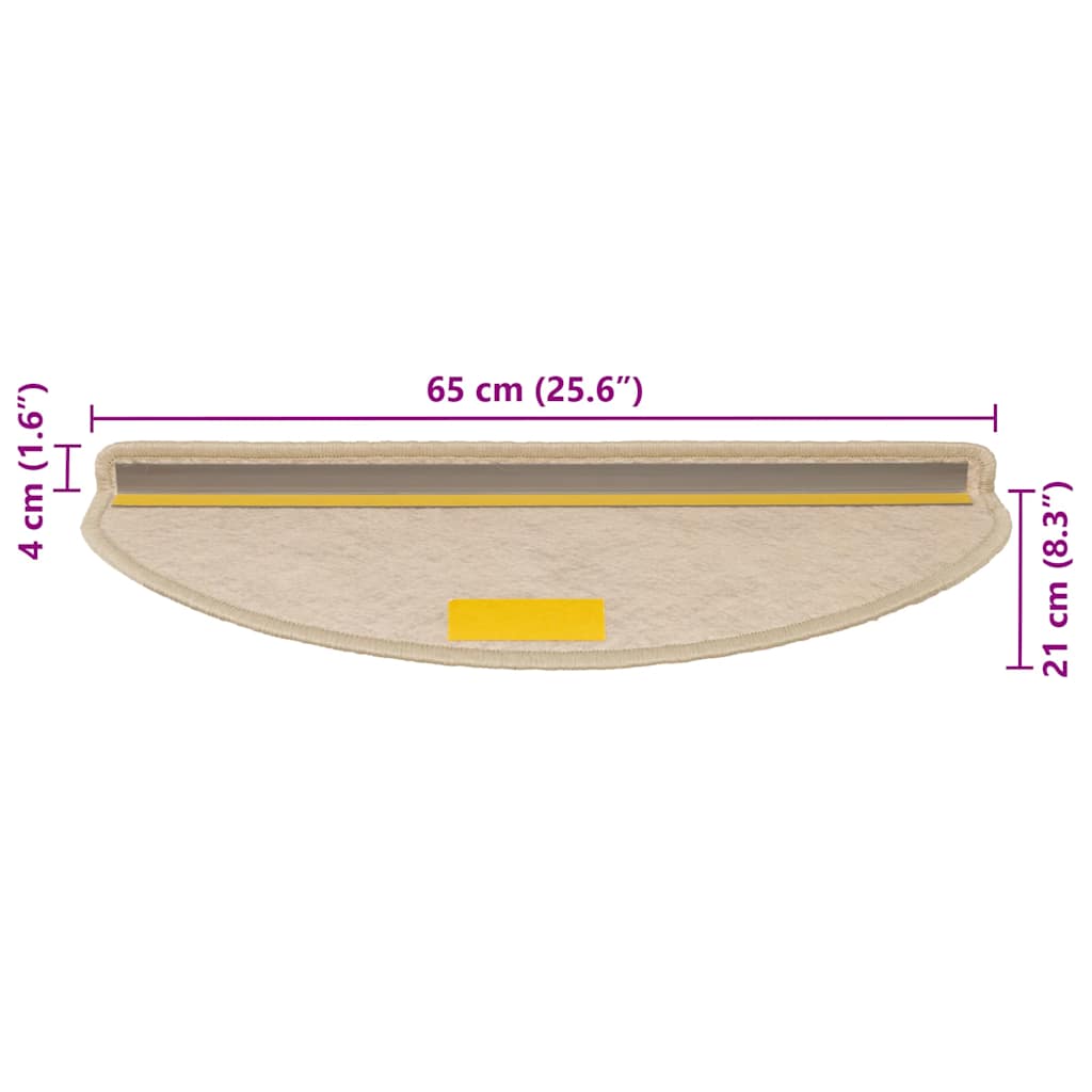 Samoljepljivi otirači za stepenice 30kom 65x21x4cm boja pijeska