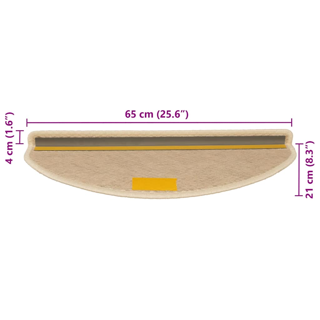 Samoljepljivi otirači za stepenice 30 kom 65x21x4 cm berberski