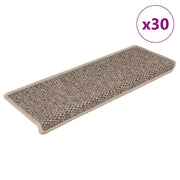 Samoljepljivi otirači za stepenice 30 kom 65x21x4 cm tamnobež