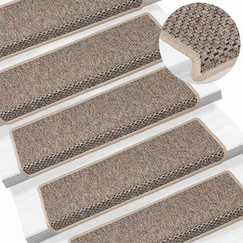 Samoljepljivi otirači za stepenice 30 kom 65x21x4 cm tamnobež