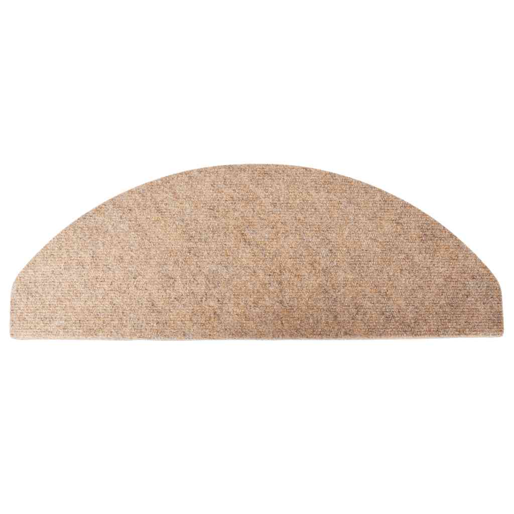 Samoljepljivi otirači za stepenice 20 kom bež 65x22,5x3,5 cm