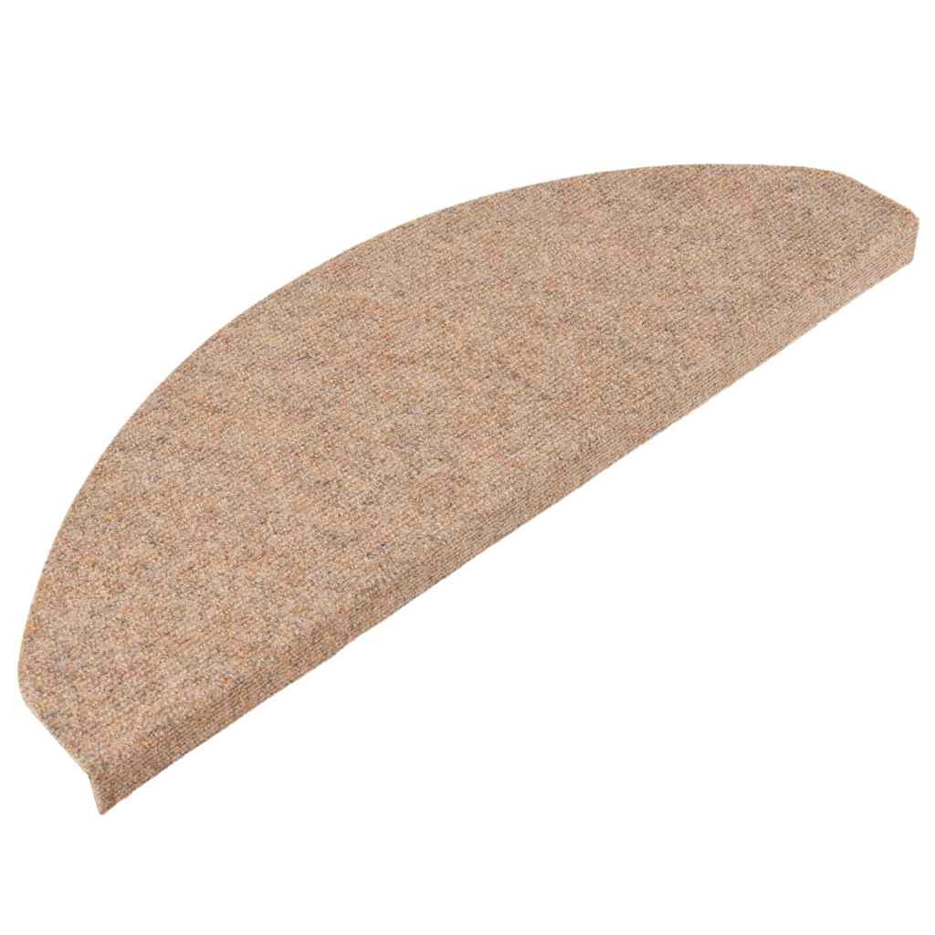 Samoljepljivi otirači za stepenice 30 kom bež 65x22,5x3,5 cm