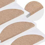 Samoljepljivi otirači za stepenice 30 kom bež 65x22,5x3,5 cm