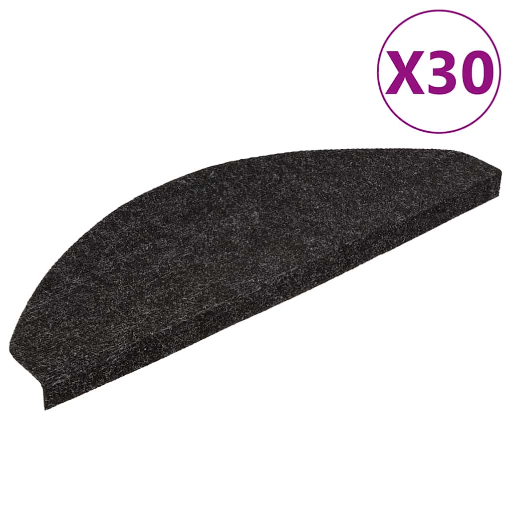 Samoljepljivi otirači za stepenice 30kom antracit 65x22,5x3,5cm
