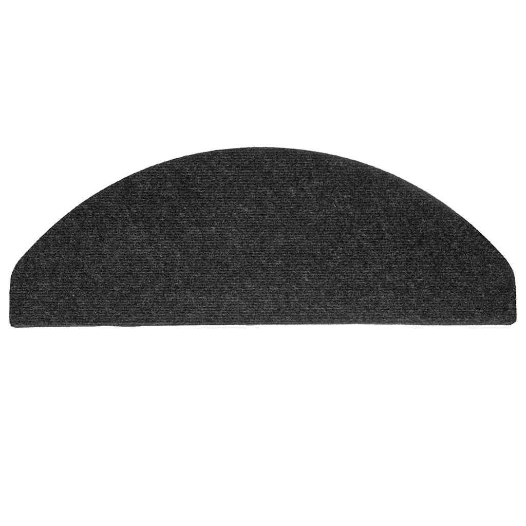 Samoljepljivi otirači za stepenice 30 kom crni 65x22,5x3,5 cm