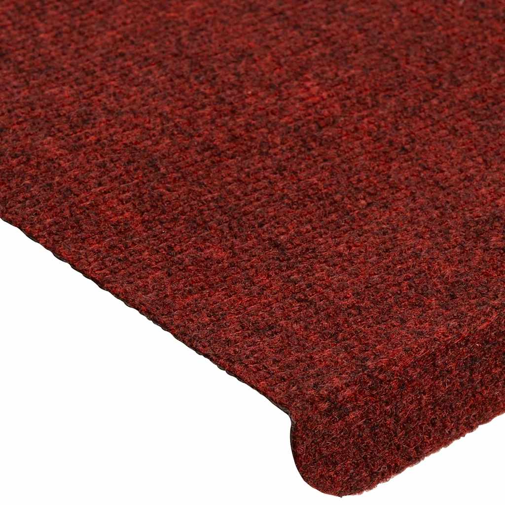 Samoljepljivi otirači za stepenice 30 kom crveni 65x22,5x3,5 cm