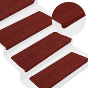 Samoljepljivi otirači za stepenice 30 kom crveni 65x24,5x3,5 cm