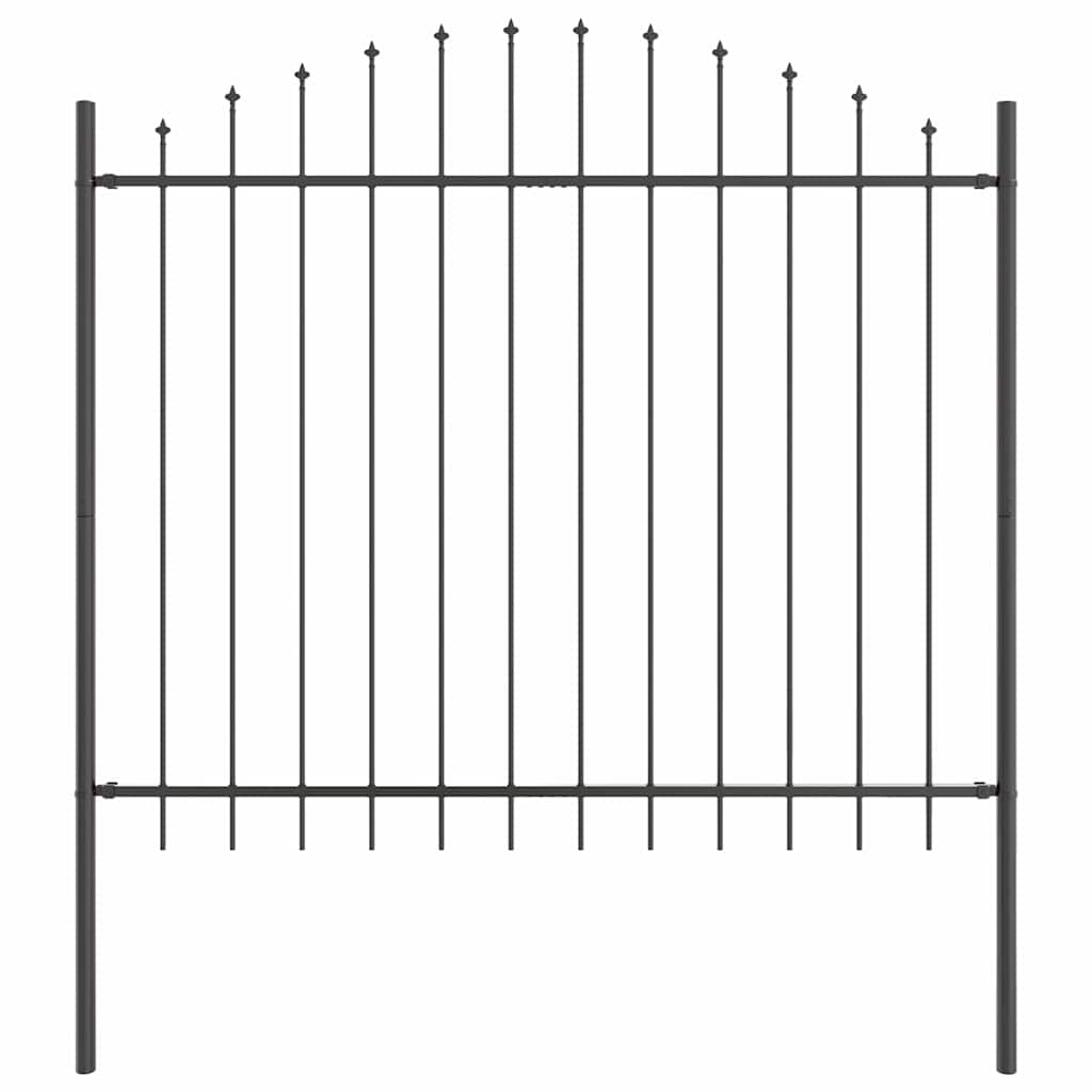 Vrtna Ograda 2 pcs Siva 170 x 165 cm Čelik s prahom premazan