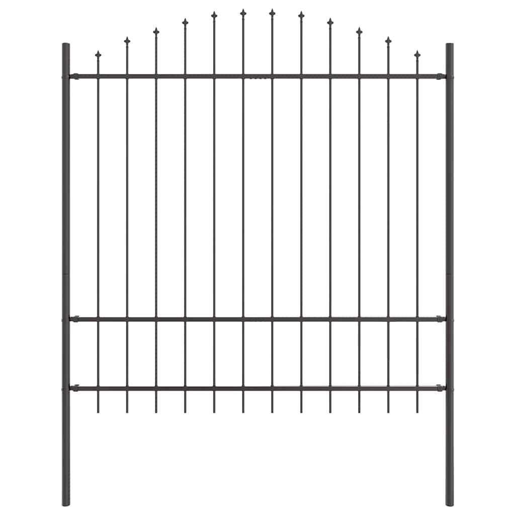 Vrtna Ograda 3 pcs Siva 170 x 215 cm Čelik s prahom premazan
