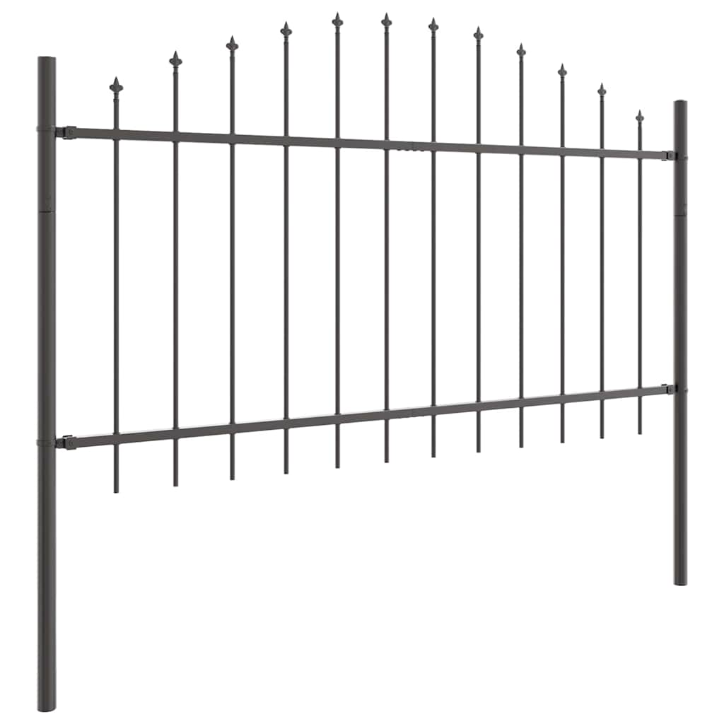 Vrtna Ograda 5 pcs Siva 170 x 140 cm Čelik s prahom premazan