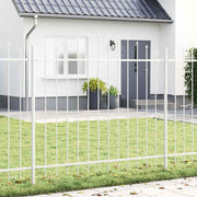 Vrtna Ograda 2 pcs Bijelo 170 x 165 cm Čelik s prahom premazan