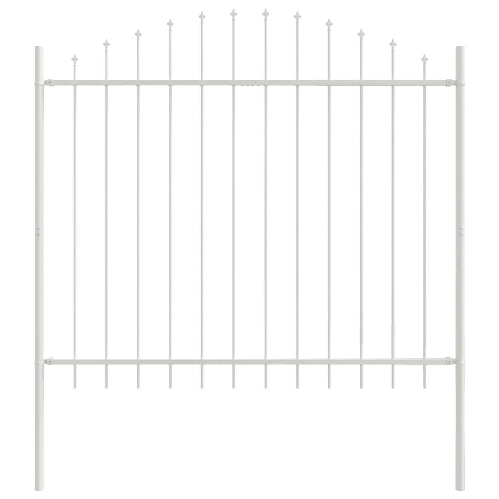 Vrtna Ograda 3 pcs Bijelo 170 x 165 cm Čelik s prahom premazan