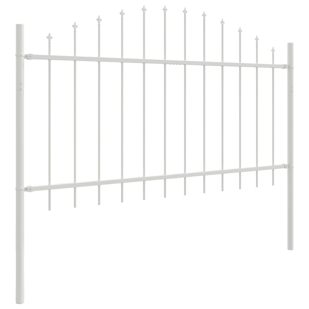 Vrtna Ograda 4 pcs Bijelo 170 x 140 cm Čelik s prahom premazan