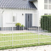 Vrtna Ograda 4 pcs Bijelo 170 x 225 cm Čelik s prahom premazan