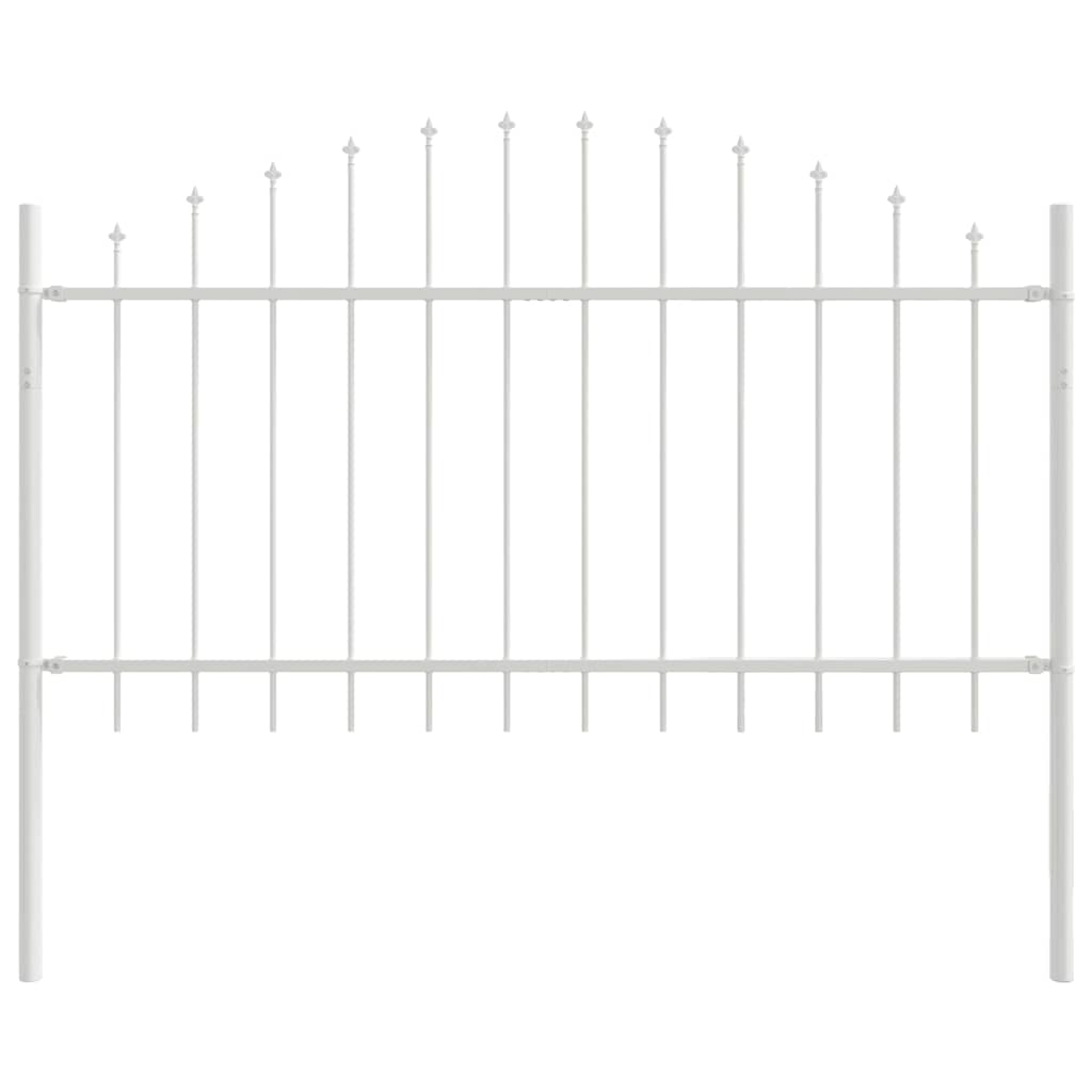 Vrtna Ograda 5 pcs Bijelo 170 x 140 cm Čelik s prahom premazan